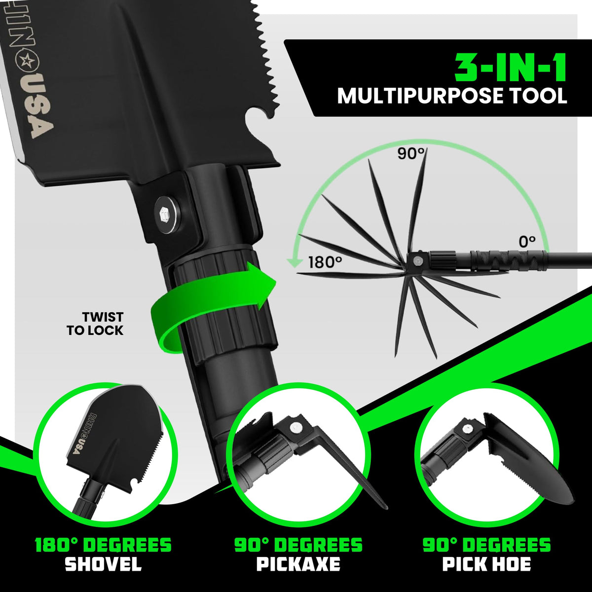 Rhino USA Ultimate Survival Shovel