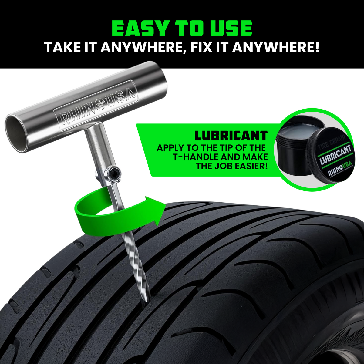 Rhino USA 86 Piece Tire Repair Kit