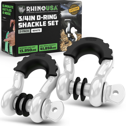 Rhino USA 3/4" D-Ring Shackle Set (2-Pack)