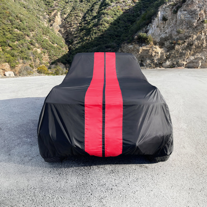 iCarCover Suzuki Sidekick Black Red Pro Series SUV Cover