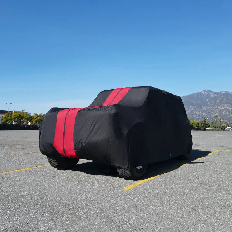iCarCover Suzuki Sidekick Black Red Pro Series SUV Cover