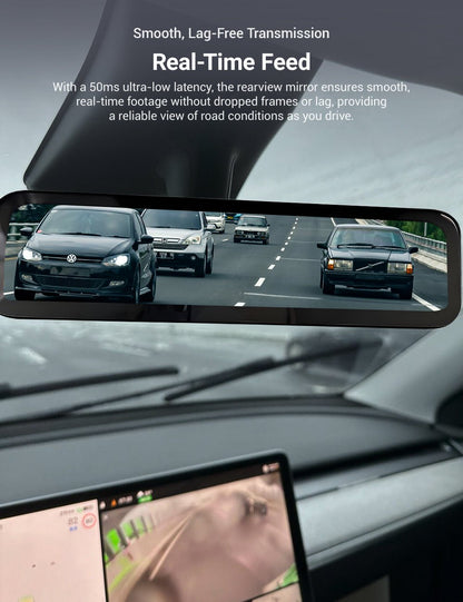 Tesery Official Store Flash Sale: Streaming Rearview Mirror Recorder for 9″ Model 3 Highland 丨Single Camera