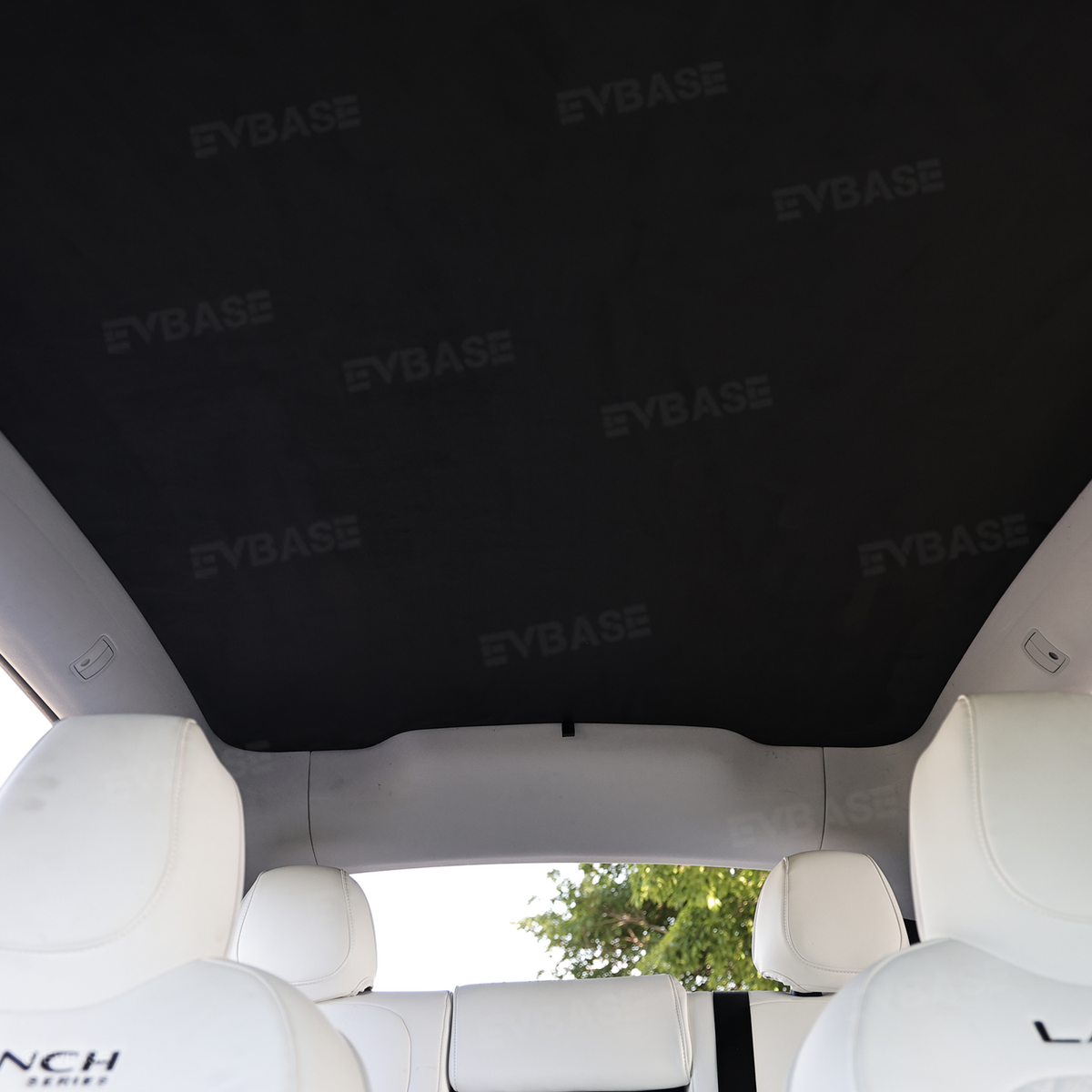 EVBASE Model Y Juniper/ 3 Highland Sunshade Silicone Electrostatic Glass Sunroof Shade Heat Insulation UV Protection Faux