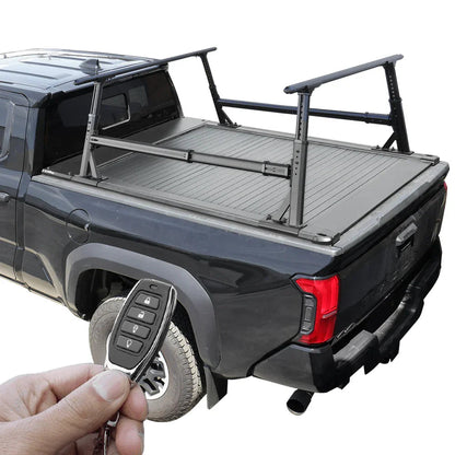 SYNETICUSA [2-in-1 Bundle] Toyota Tacoma Retractable Tonneau Cover w/ Rack System