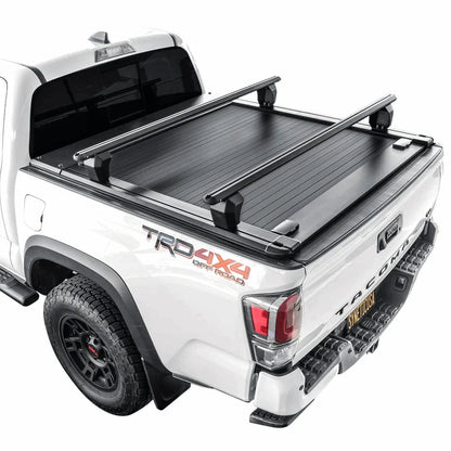 SYNETICUSA [2-in-1 Bundle] Toyota Tacoma Retractable Tonneau Cover w/ Rack System