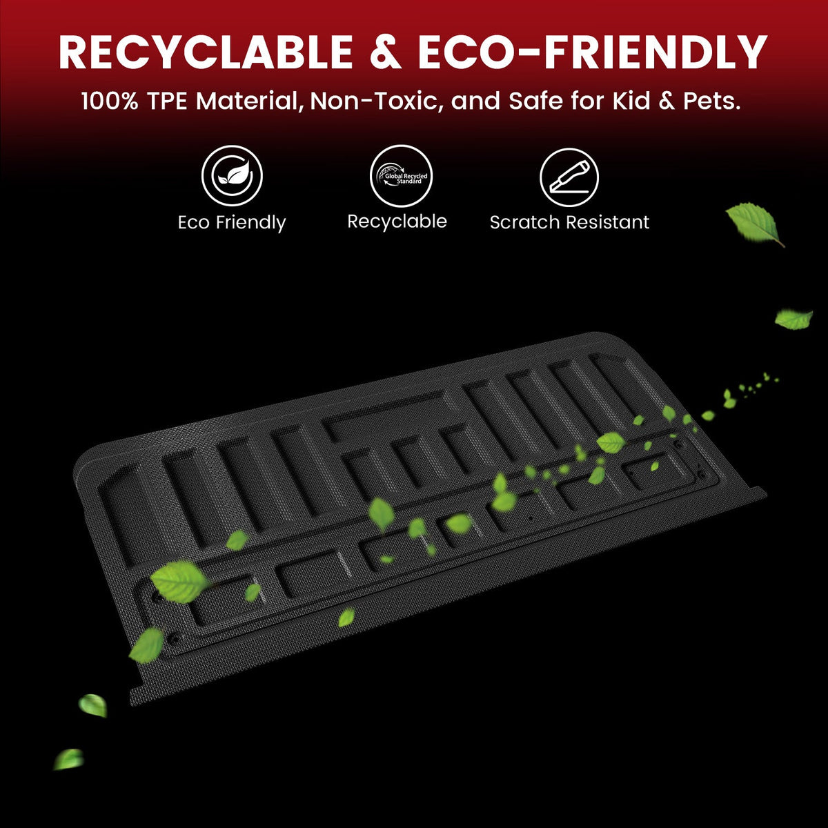 LASFIT Fit for 2019-2027 Ram 1500 Truck Bed Mat & Tailgate Mat, Fit without RAM RamBox, Not Fit Drop-in liners