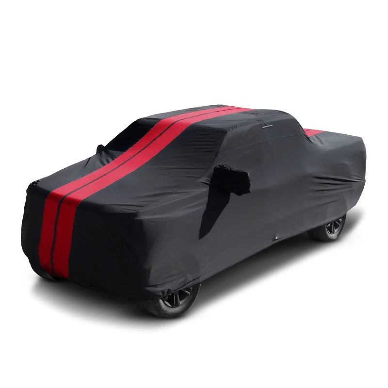 iCarCover Tesla Cybertruck 2023-2026 Black Red Pro Series Truck Cover