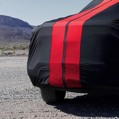 iCarCover Tesla Cybertruck 2023-2026 Black Red Pro Series Truck Cover
