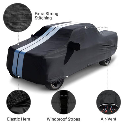 iCarCover Chevrolet Silverado 1500HD 2001-2006 Black Gray Pro Series Truck Cover