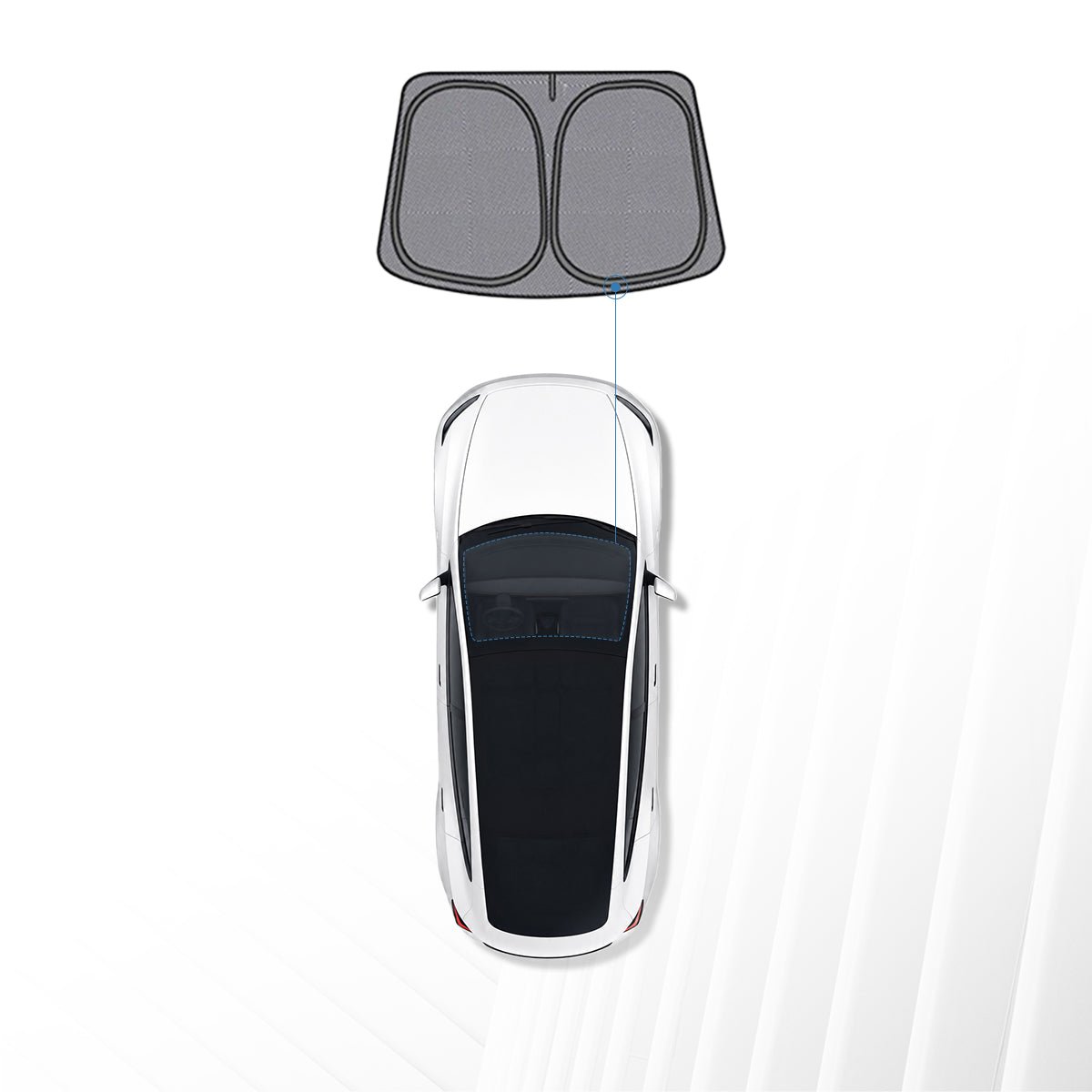 TESERY Full Car Sun Shade Set for Tesla Model YL 6-Seater