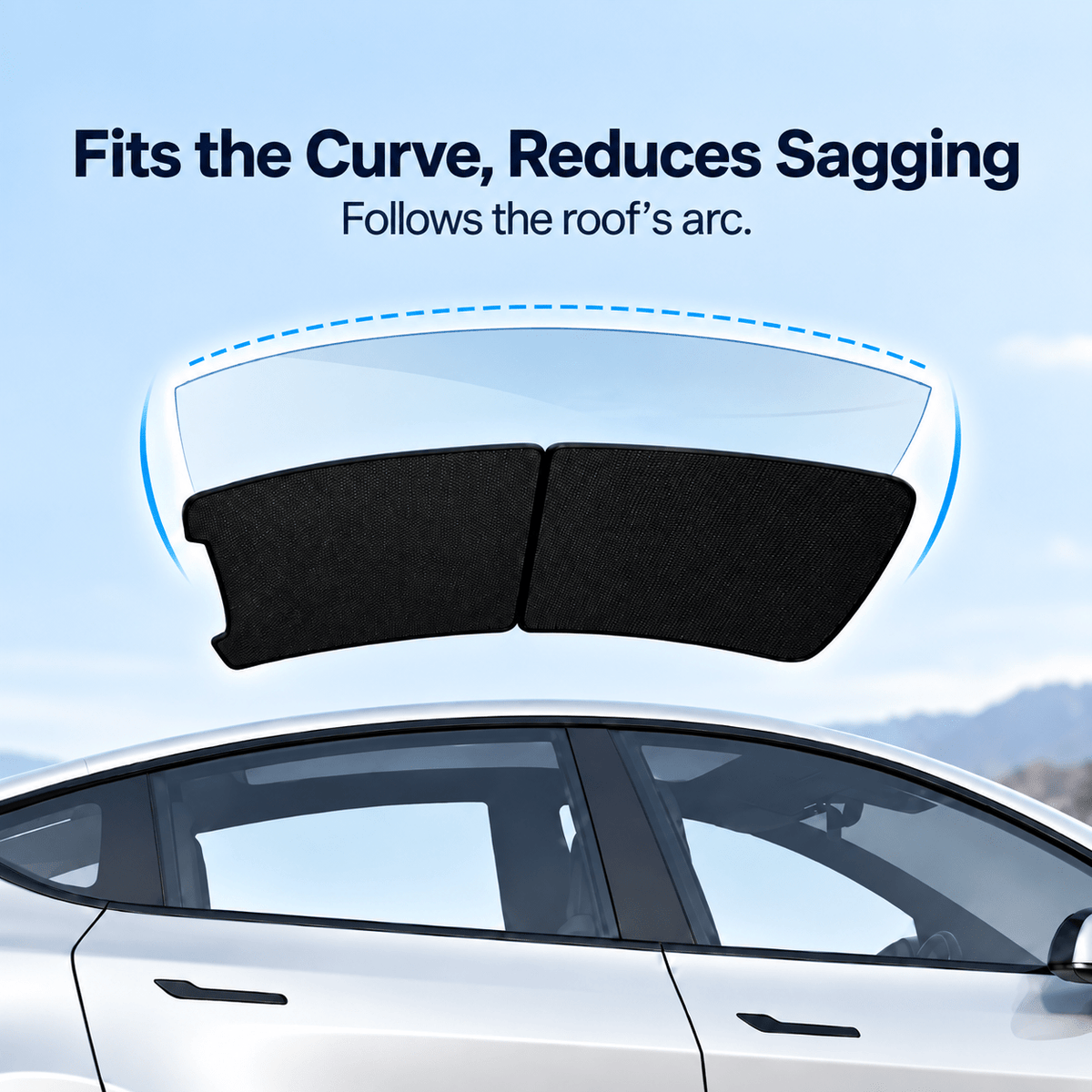 TESERY Glass Roof Sunshade for Model YL 6-Seater