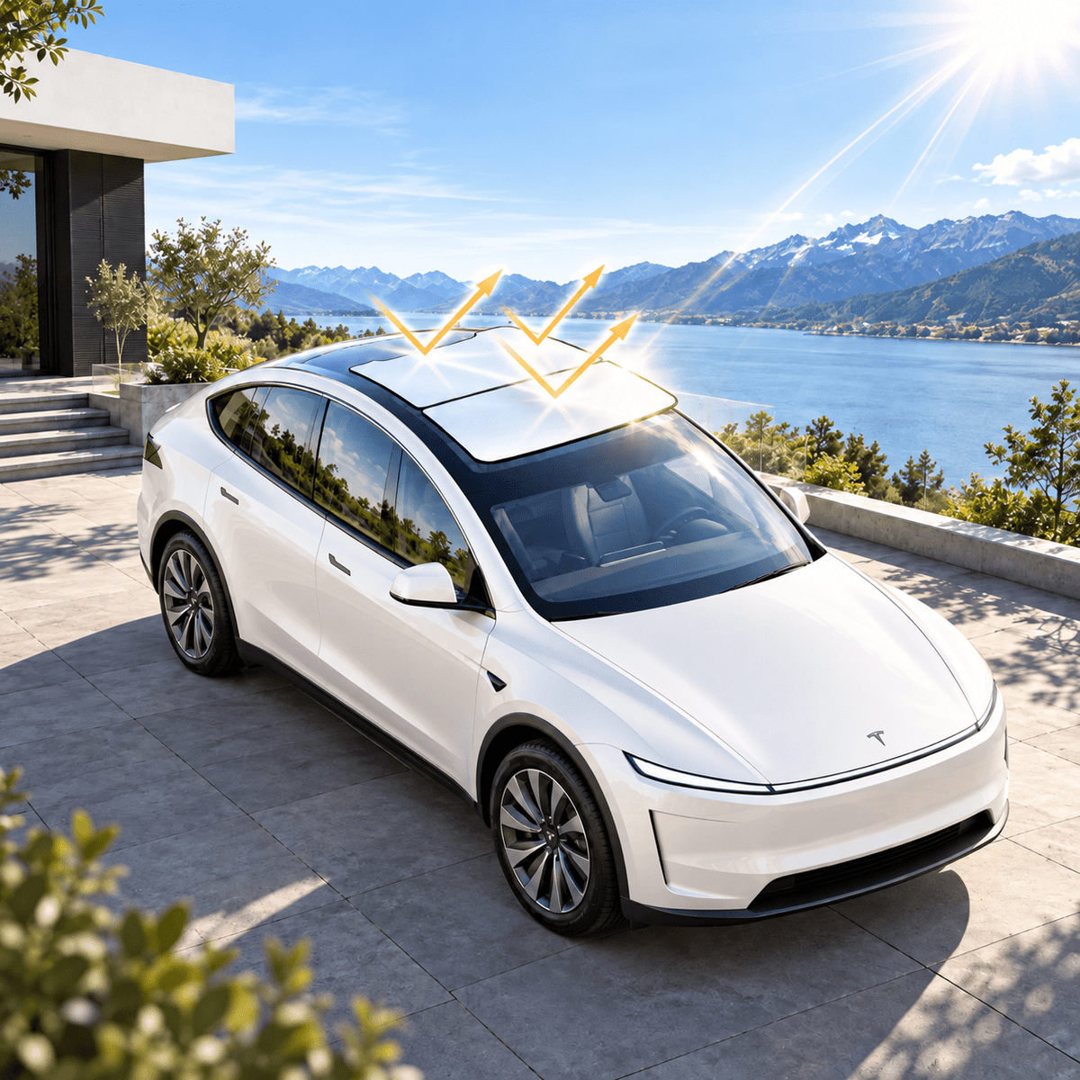 TESERY Glass Roof Sunshade for Model YL 6-Seater