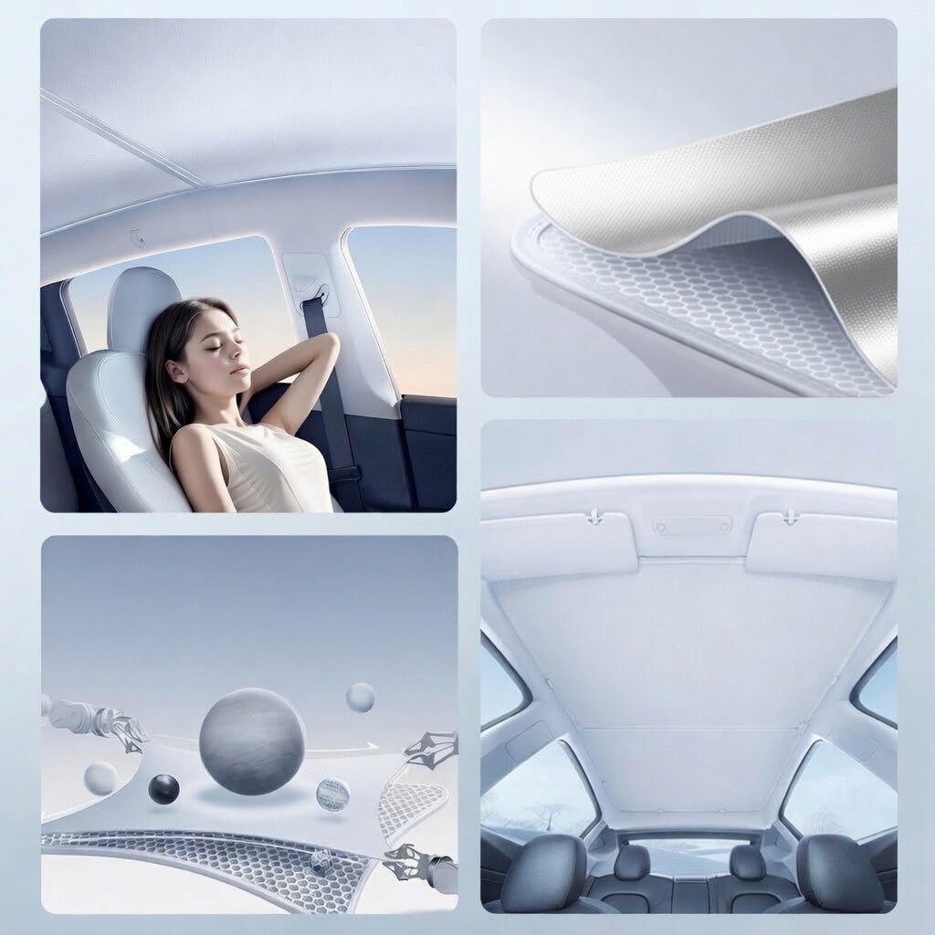 TESERY Glass Roof Sunshade for Tesla Model YL 6-Seater