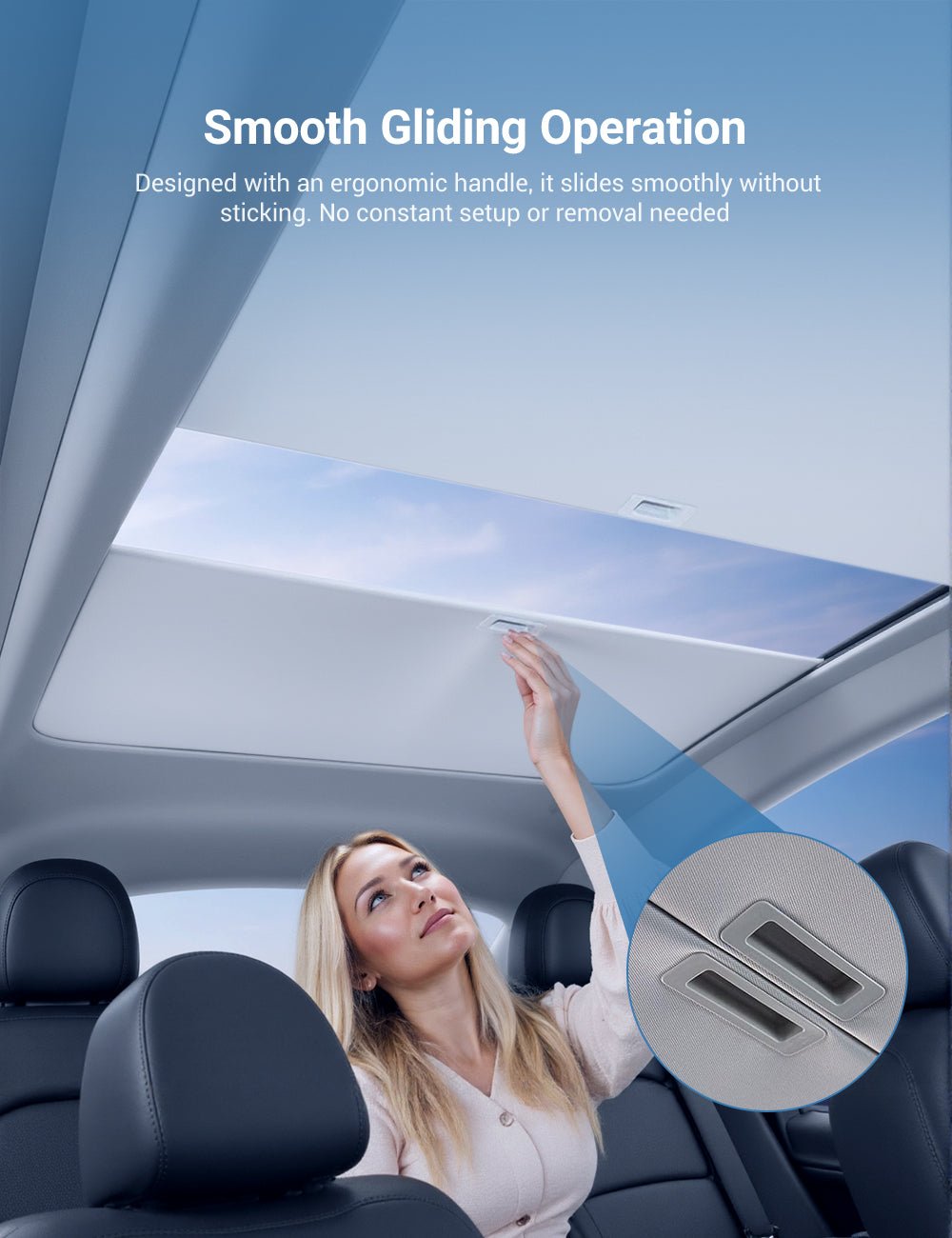 TESERY Retractable Sun Shade for Model Y Juniper
