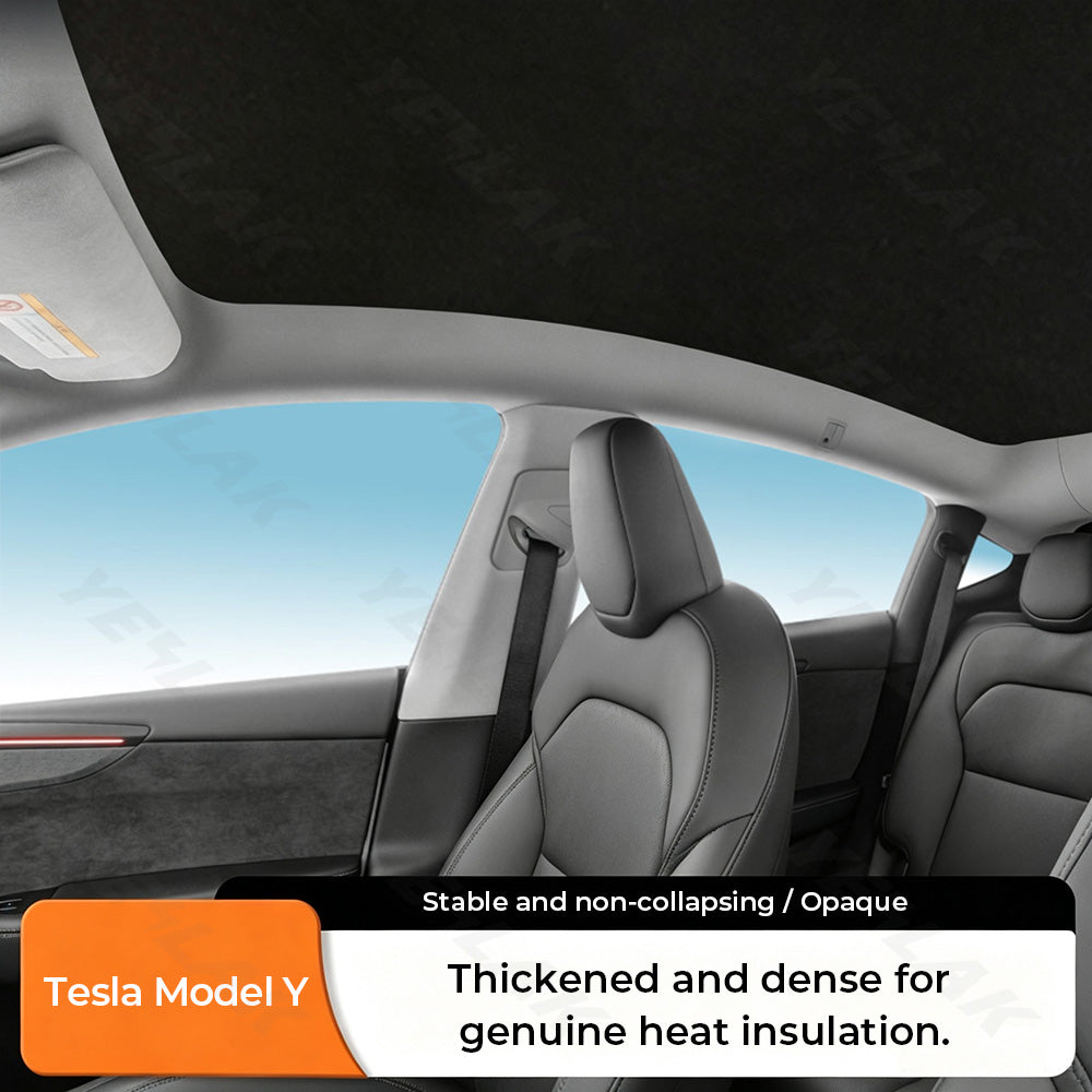 Yeslak Tesla Model Y Juniper 2026+ Silicone Electrostatic Roof Sunshade