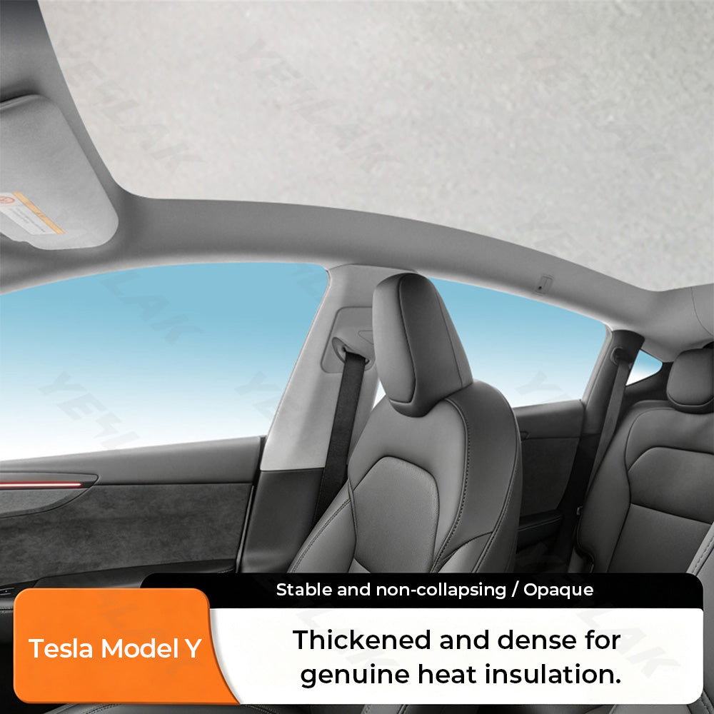 Yeslak Tesla Model Y Juniper 2026+ Silicone Electrostatic Roof Sunshade