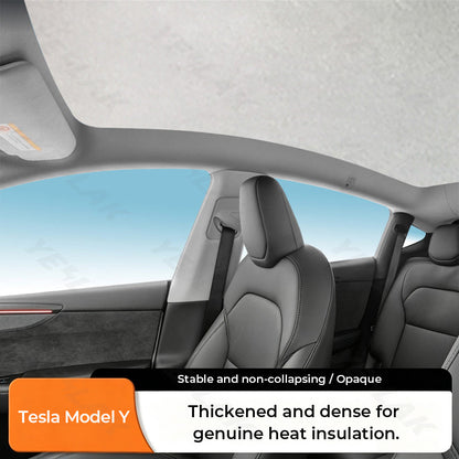 Yeslak Tesla Model Y Juniper 2026+ Silicone Electrostatic Roof Sunshade