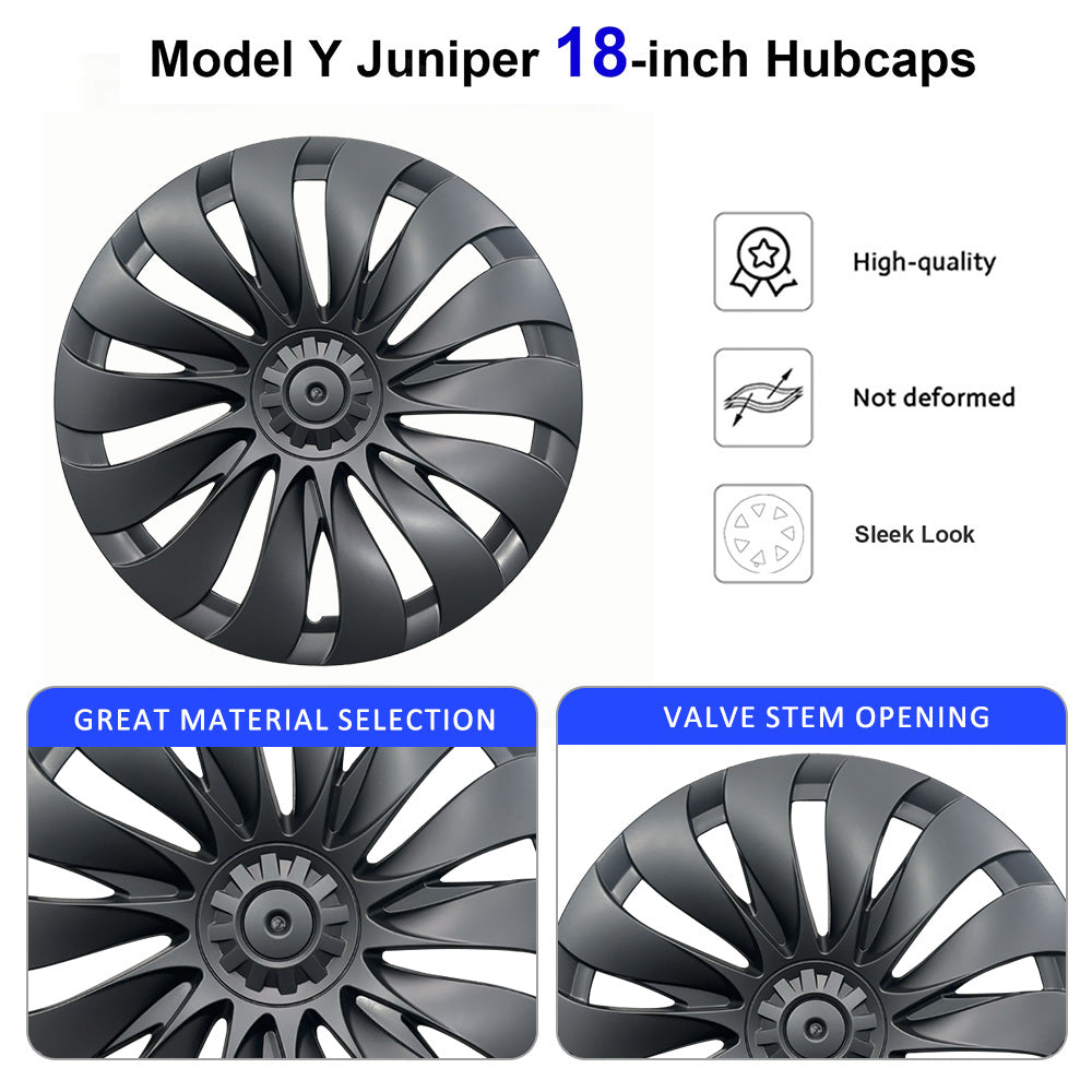 Yeslak 18" Turbine-Style Wheel Covers for 2026+ Tesla Model Y Standard – Aperture Wheels