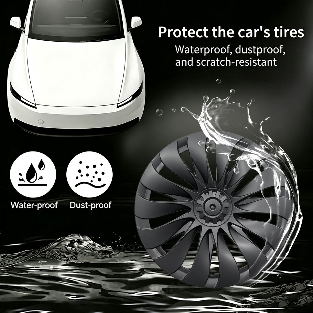 Yeslak 18" Turbine-Style Wheel Covers for 2026+ Tesla Model Y Standard – Aperture Wheels