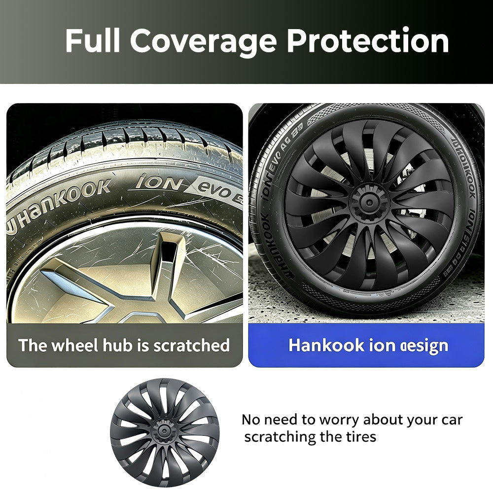 Yeslak 18" Turbine-Style Wheel Covers for 2026+ Tesla Model Y Standard – Aperture Wheels