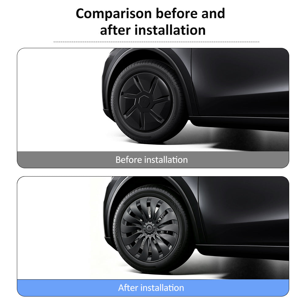 Yeslak 18" Turbine-Style Wheel Covers for 2026+ Tesla Model Y Standard – Aperture Wheels