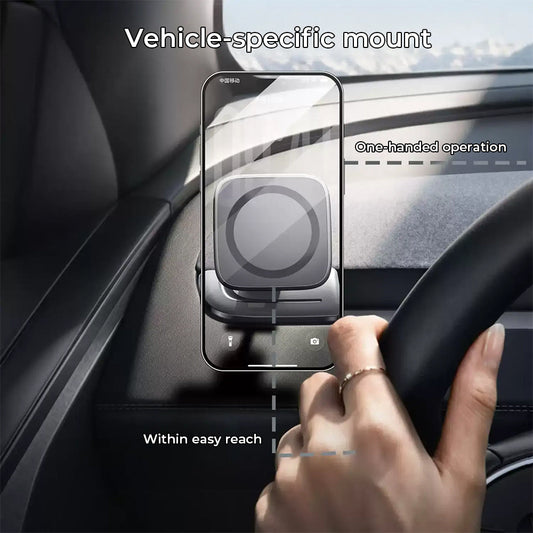 Yeslak Tesla Accessories 2026 Tesla Magnetic Phone Holder for Model 3/Y/YL A-Pillar Dashboard Mount