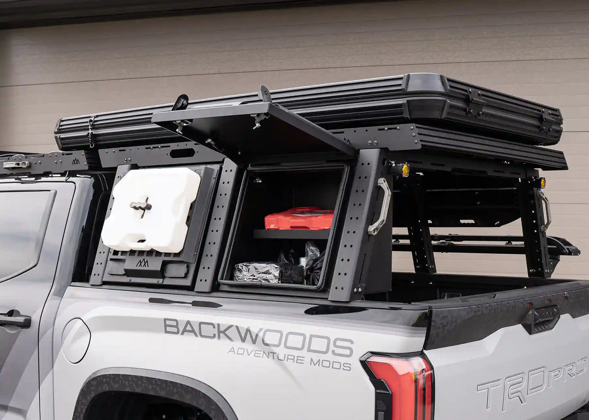 Backwoods Adventure Mods Backwoods Overland Bed Rack Storage Box For Tundra