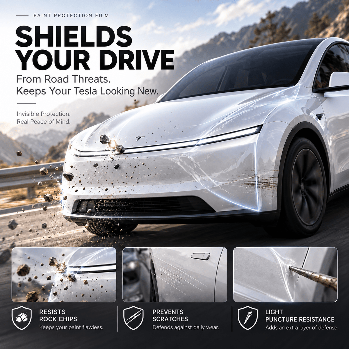 TESERY TPU Full Car Paint Protection Film (PPF) for Tesla Model Y