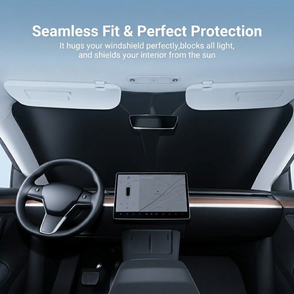 TESERY Universal Fit Windshield Sun Shade for Sedans & SUVs & Trucks