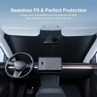 TESERY Universal Fit Windshield Sun Shade for Sedans & SUVs & Trucks