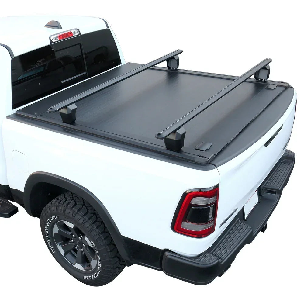 SYNETICUSA [2-in-1 Bundle] Nissan Titan Retractable Tonneau Cover w/ Rack System