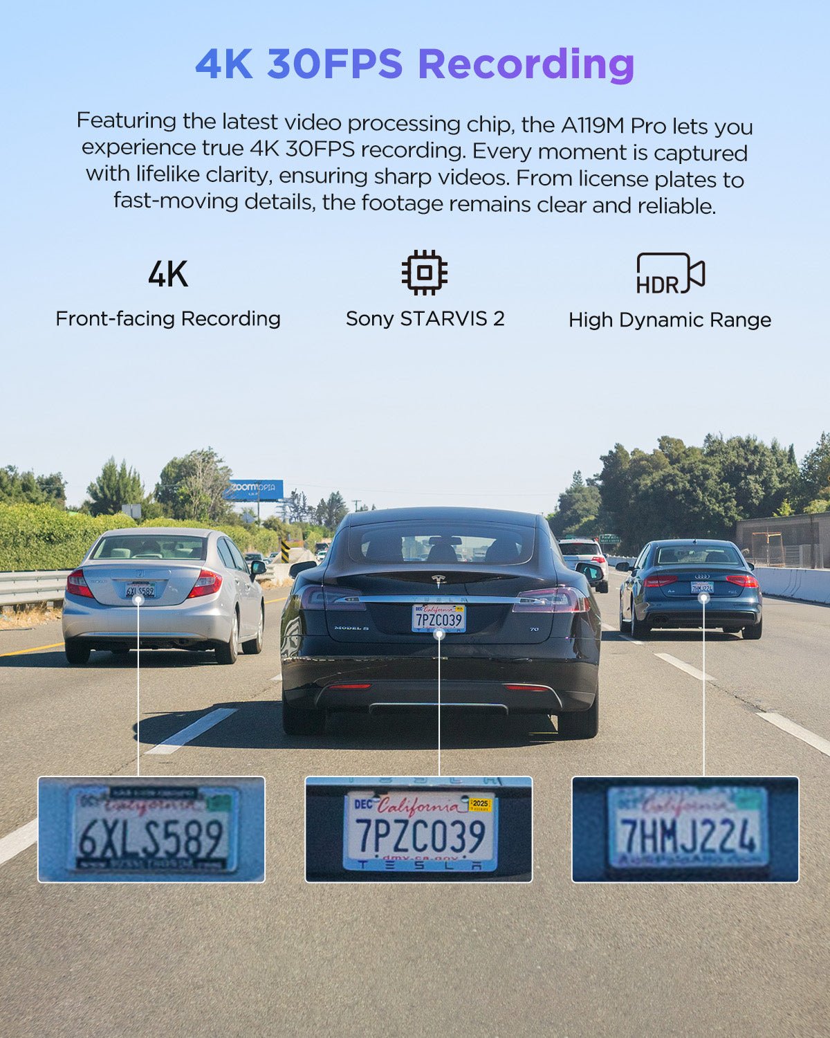 VIOFO A119M Pro 4K HDR Mini Dash Camera with Sony STARVIS 2 Sensor, Super Night Vision, Ultra Fast Wi-Fi 6 & Precise GPS
