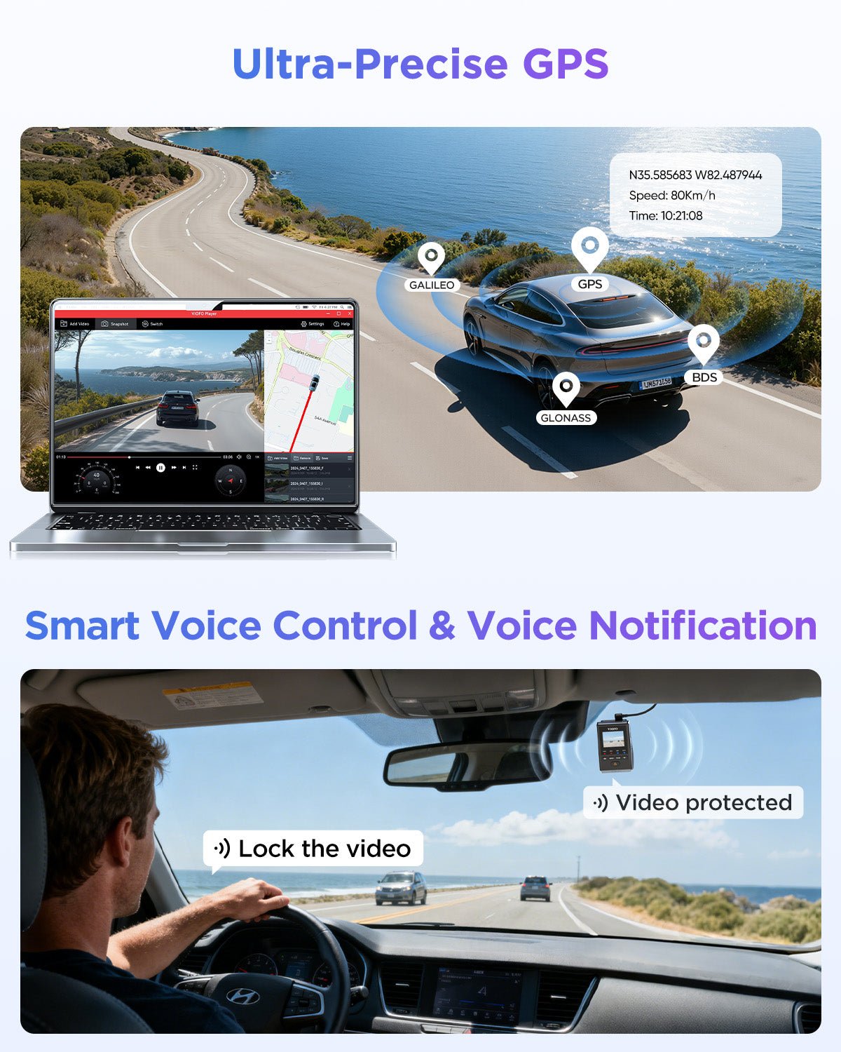 VIOFO A119M Pro 4K HDR Mini Dash Camera with Sony STARVIS 2 Sensor, Super Night Vision, Ultra Fast Wi-Fi 6 & Precise GPS