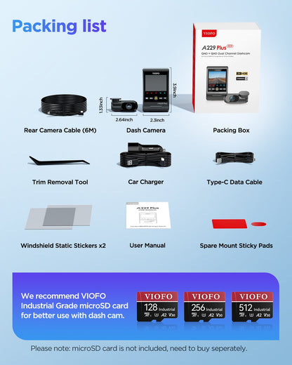 VIOFO A229 Plus 2CH 2K + 2K Dash Cam - image 8