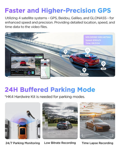 VIOFO A229 Pro 1CH 4K HDR Front Dash Cam with Sony STARVIS 2 IMX678 8MP Sensor Super Night Vision Voice Control 5GHz WiFi GPS