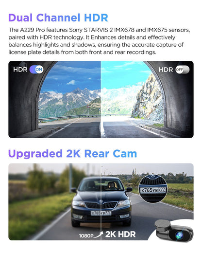VIOFO A229 Pro 2CH 4K + 2K Dash Cam - image 4
