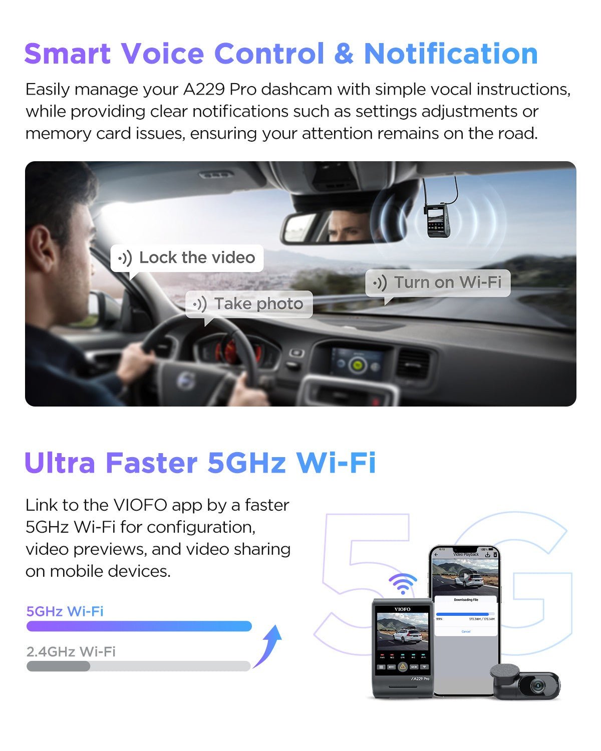 VIOFO A229 Pro 2CH 4K + 2K Dash Cam - image 5