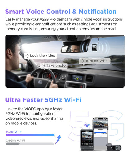 VIOFO A229 Pro 2CH 4K + 2K Dash Cam - image 5
