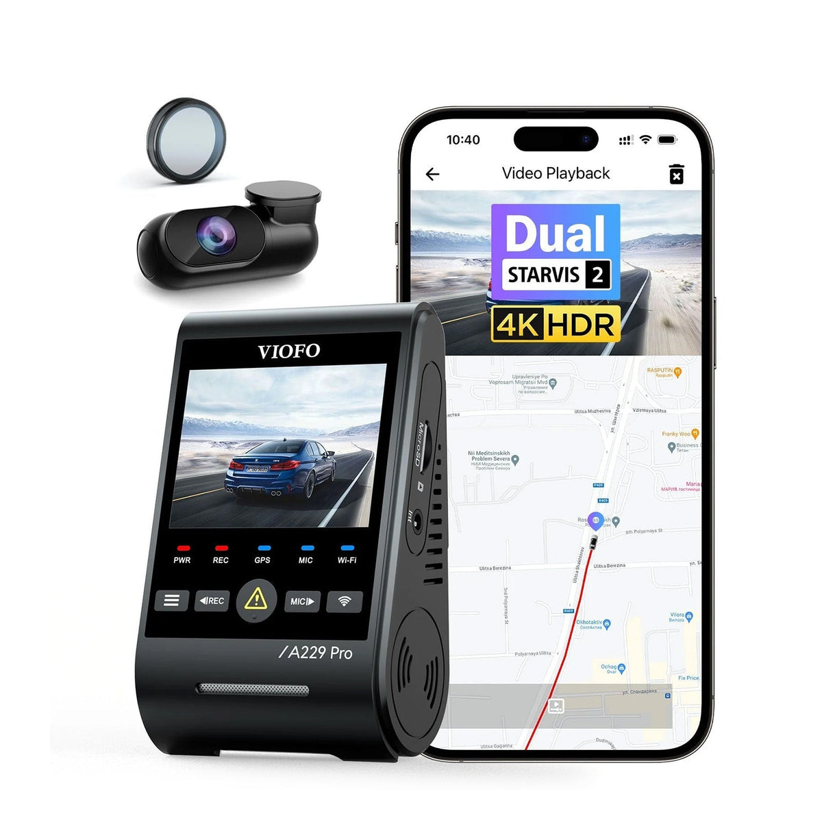 VIOFO A229 Pro 2CH 4K 2K Dual Dash Cam