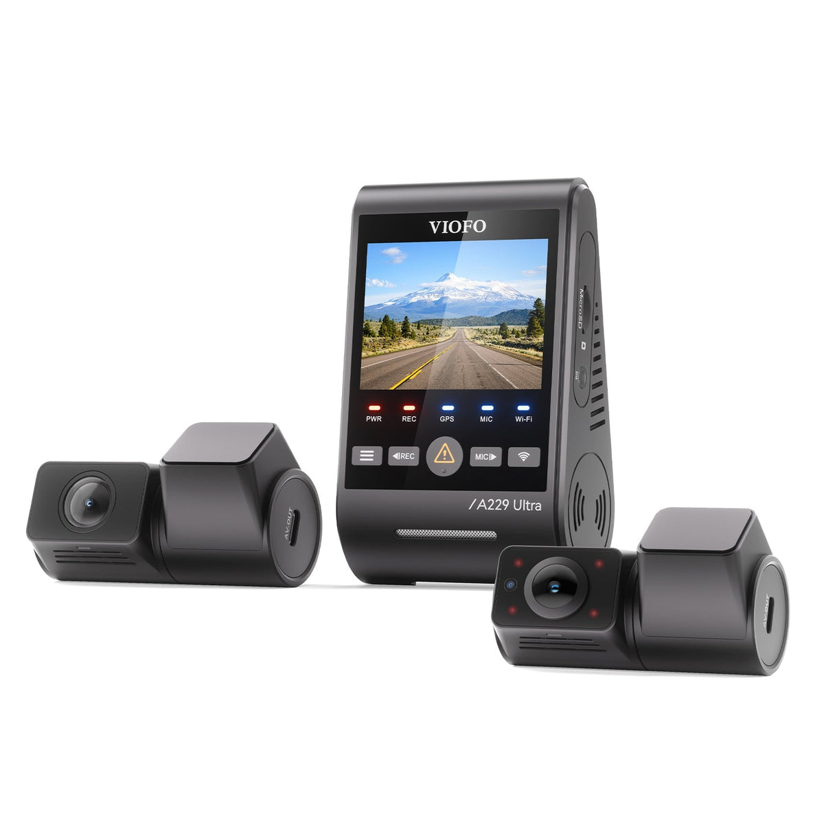 VIOFO A229 Ultra 3CH 4K Front+4K Rear+1080P Fisheye Cabin Dashcam with Triple Sony STARVIS 2 Sensors, 3-Channel HDR