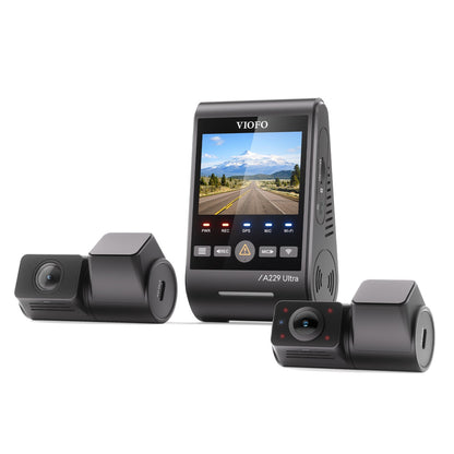 VIOFO A229 Ultra 3CH 4K Front+4K Rear+1080P Fisheye Cabin Dashcam with Triple Sony STARVIS 2 Sensors, 3-Channel HDR