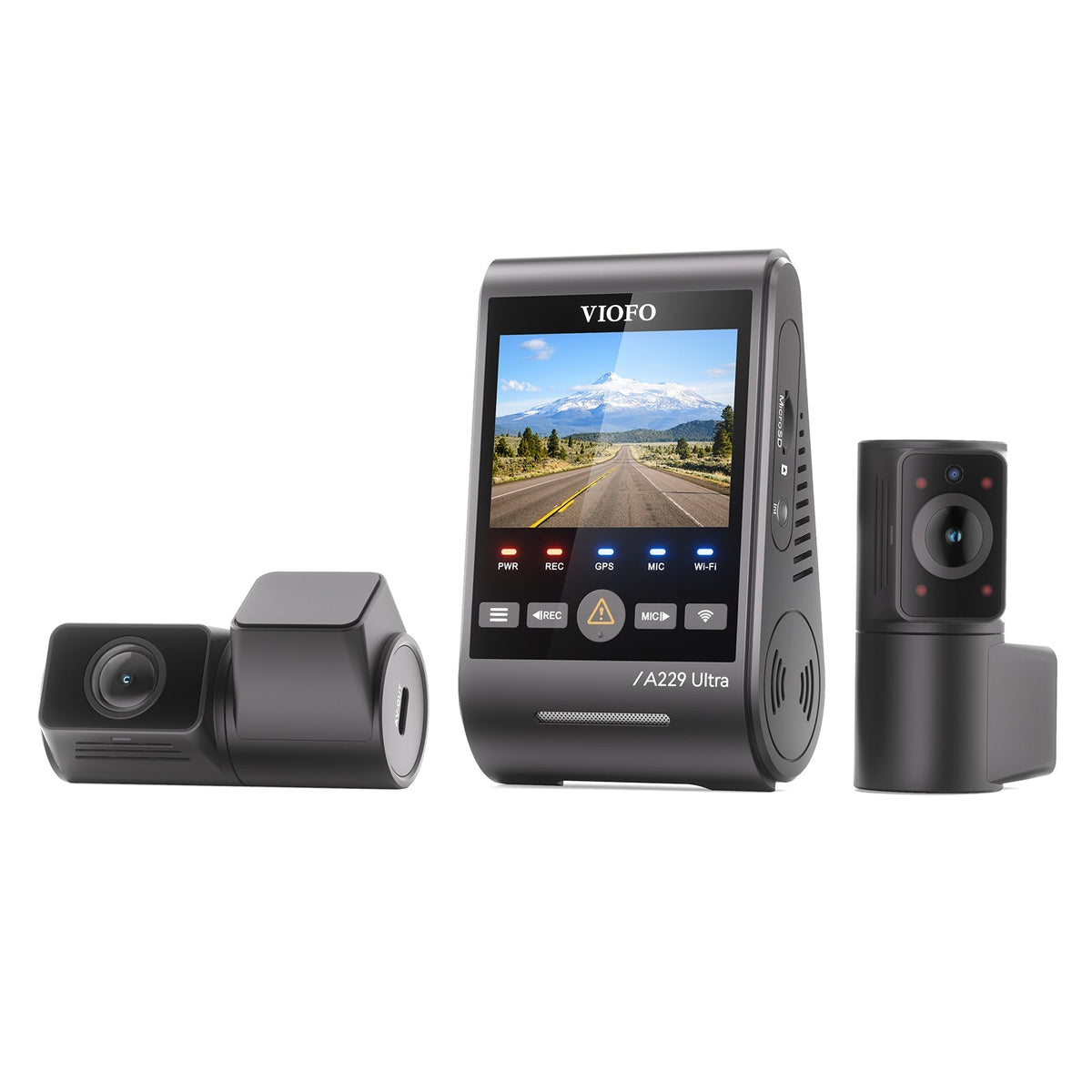 VIOFO A229 Ultra 3CH 4K Front+4K Rear+1080P Fisheye Cabin Dashcam with Triple Sony STARVIS 2 Sensors, 3-Channel HDR