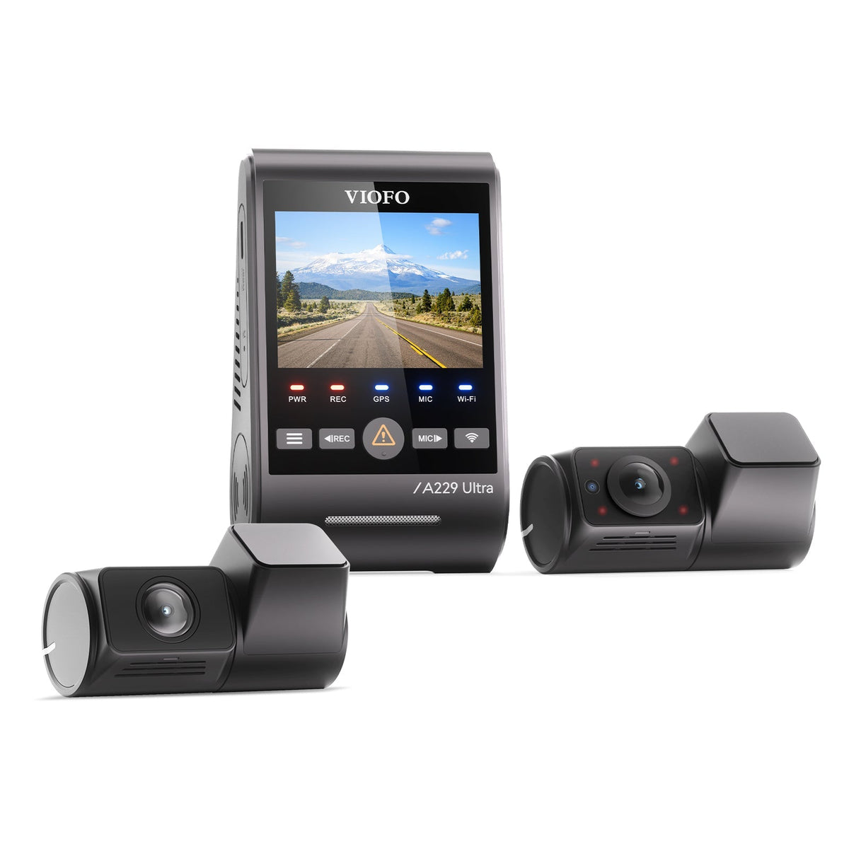 VIOFO A229 Ultra 3CH 4K Front+4K Rear+1080P Fisheye Cabin Dashcam with Triple Sony STARVIS 2 Sensors, 3-Channel HDR