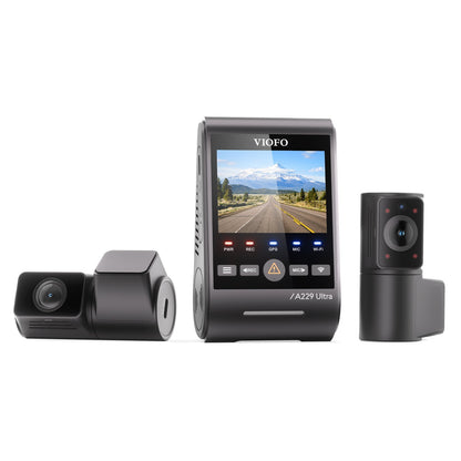 VIOFO A229 Ultra 3CH 4K Front+4K Rear+1080P Fisheye Cabin Dashcam with Triple Sony STARVIS 2 Sensors, 3-Channel HDR