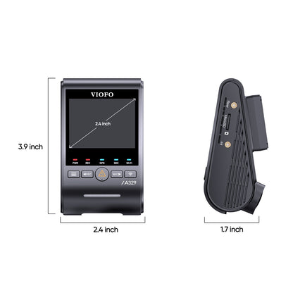 VIOFO A329S 1CH 4K 60FPS Wi-Fi 6 HDR Dash Cam with Sony STARVIS 2 Sensor, Support SSD Storage, Low Power Impact Detection