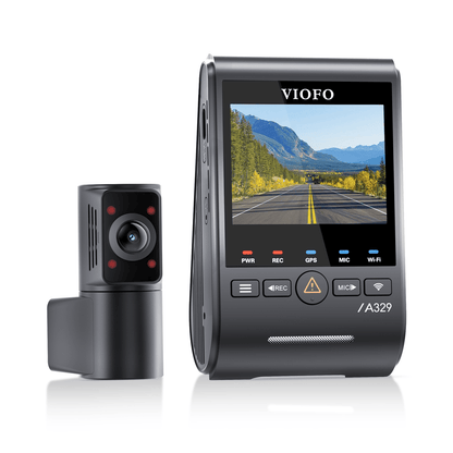 VIOFO A329S 2CH IR Front & Interior Dash Cam, 4K 60FPS Front+2K Fisheye Cabin, Super Night Vision HDR Car DVR with Sony