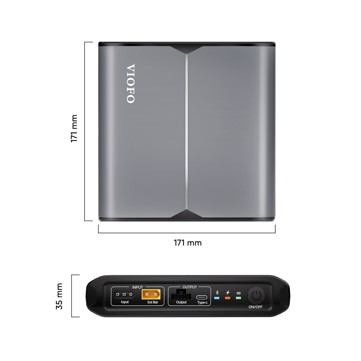 VIOFO BP100 7650mAh High Capacity Dash Cam Battery Pack for Parking Mode Protection, Fast Charging, Built-in Bluetooth