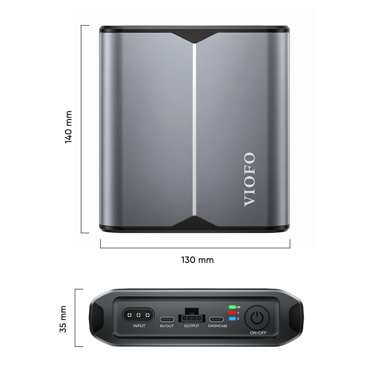 VIOFO BP60 5000mAh Compact Dash Cam Battery Pack for Parking Mode, 45-Min Fast Charging, Built-in Bluetooth
