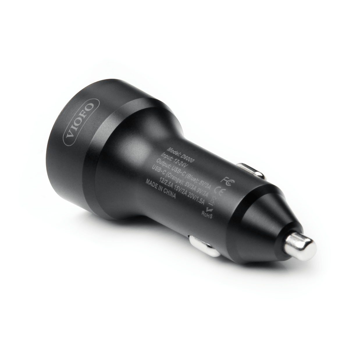 VIOFO D6000 Type-C Dual USB Cigarette Car Charger for A329/A329S/A229 Ultra Dashcam