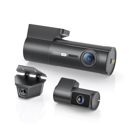 VIOFO T340TW 4CH 4K+2K+2K+2K Dash Cam with Built-in IR Cabin, 4x Optical Zoom Telephoto and Waterproof Rear Camera, HDR, Sony